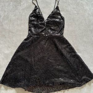 black sequins dress, size s